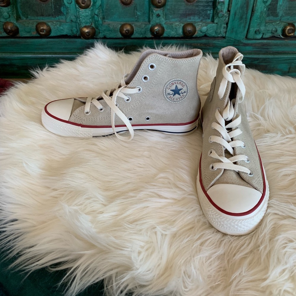 Free People leather Hi top converses